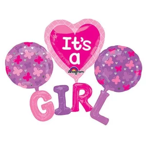 بادکنک فویلی 5تکه نوزاد its a girl