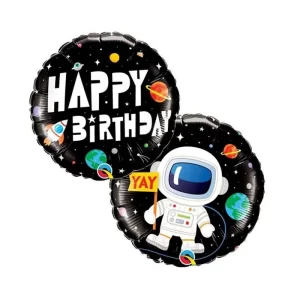 بادکنک فویلی طرح happy birthday فضایی محصول یک عددی