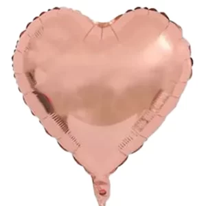 بادکنک فویلی قلب رزگلد