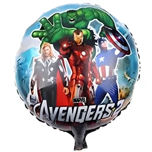 بادکنک فویلی گرد طرح انتقام جویان avengers