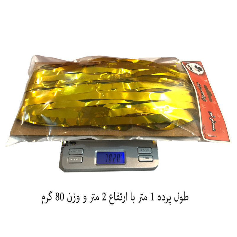 پرده تزئینی سورتک طرح متالایز نیوپلاس