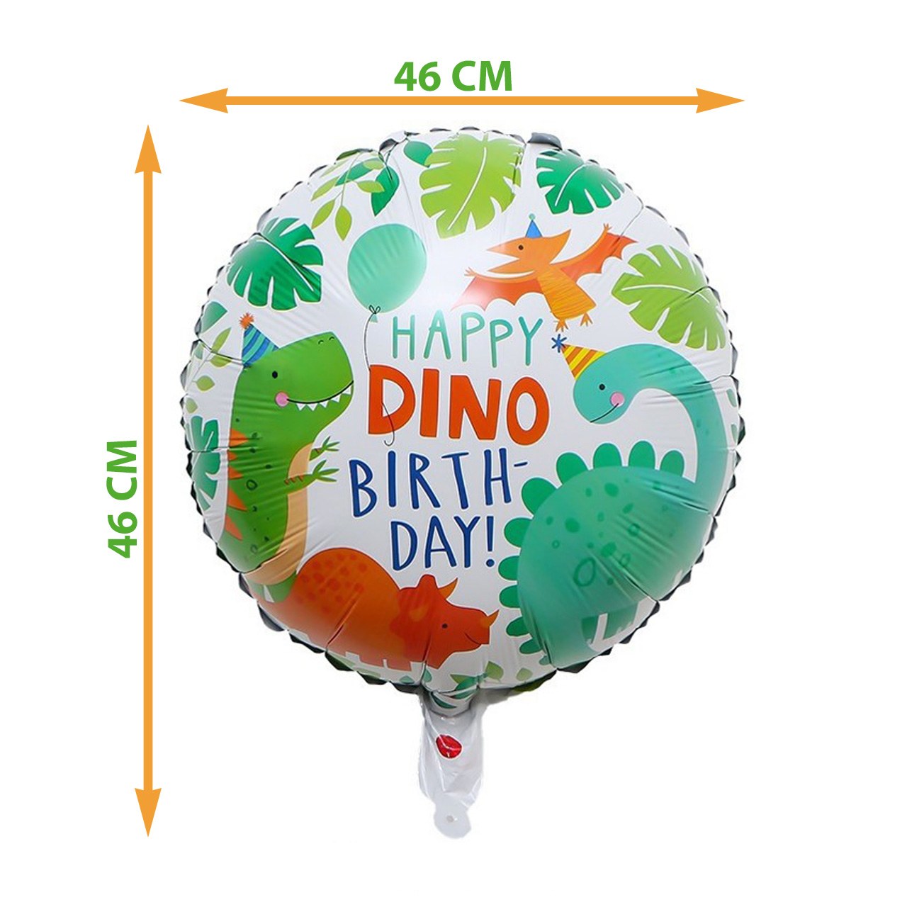 بادکنک فویلی لاکی بالونز طرح دایناسور کلاه دار و DINO مدل Happy Birthday کد 1228 مجموعه 2 عددی