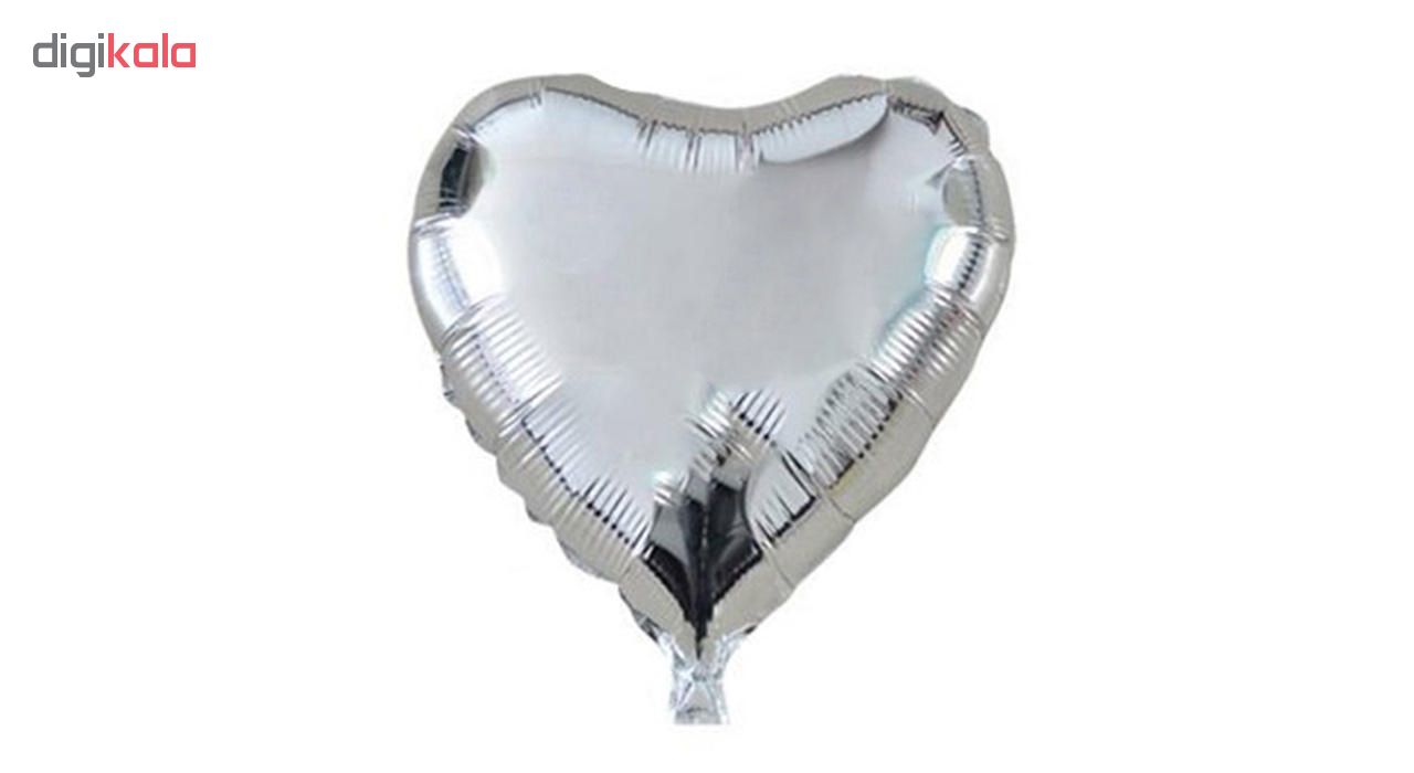 بادکنک فویلی طرح Heart کد 203 بسته 10 عددی