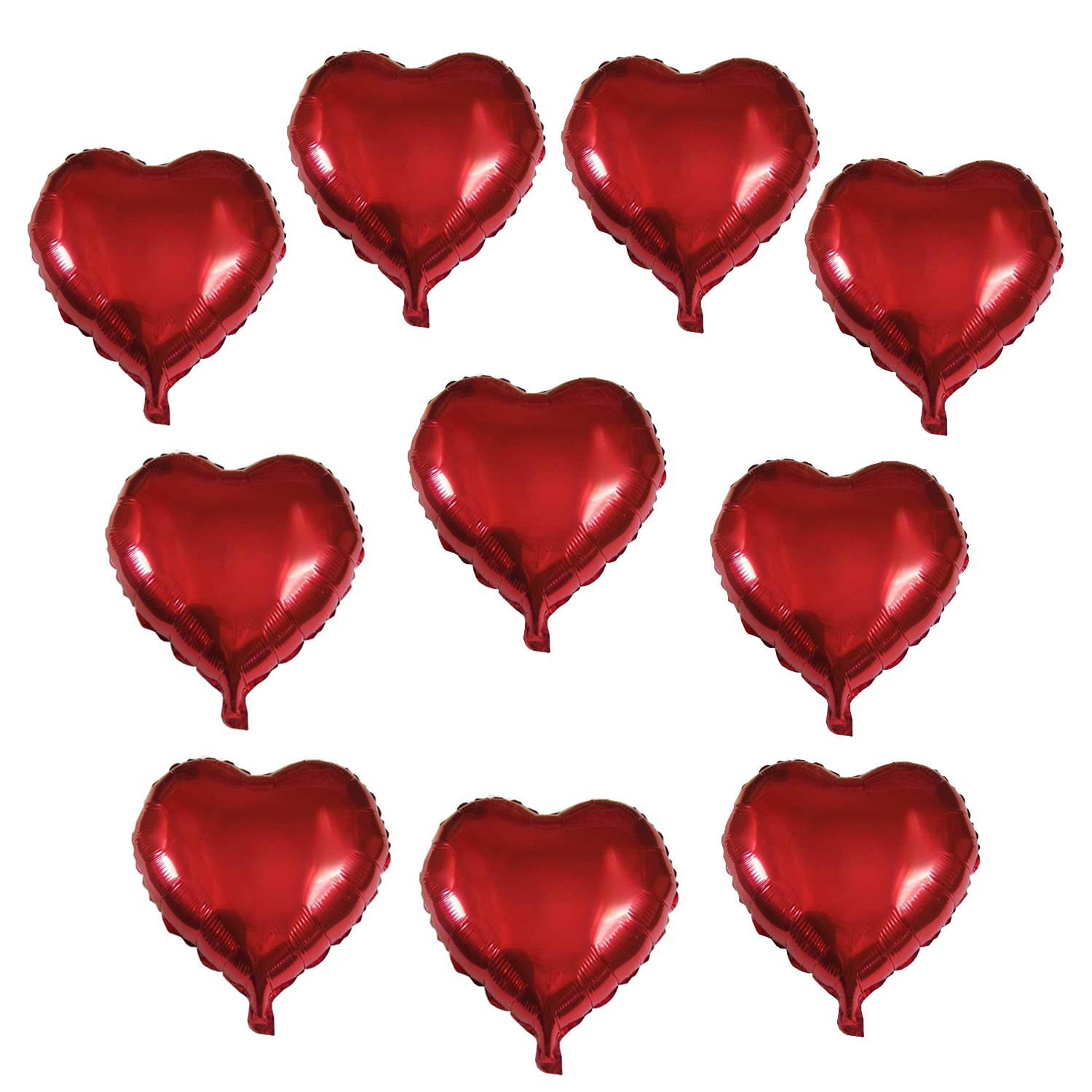 بادکنک فویلی طرح Heart کد 203 بسته 10 عددی