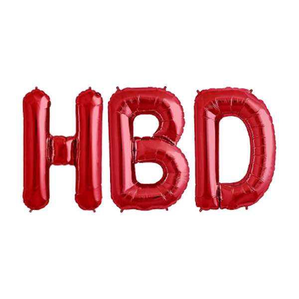 بادکنک فویلی مدل HBD مجموعه 3 عددی