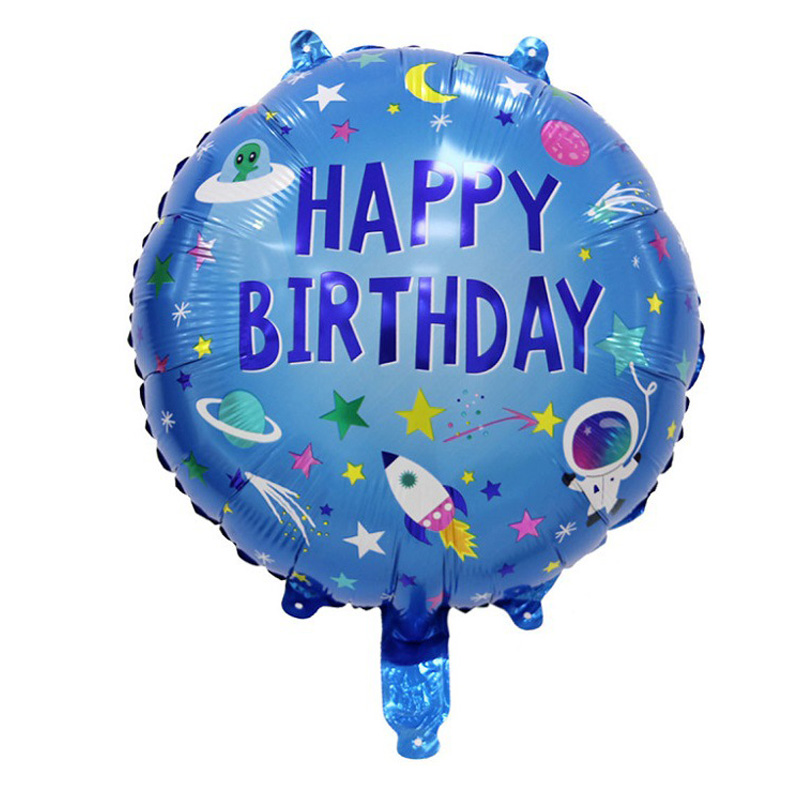 بادکنک فویلی لاکی بالونز مدل فضانورد طرح Happy Birthday کد 1238