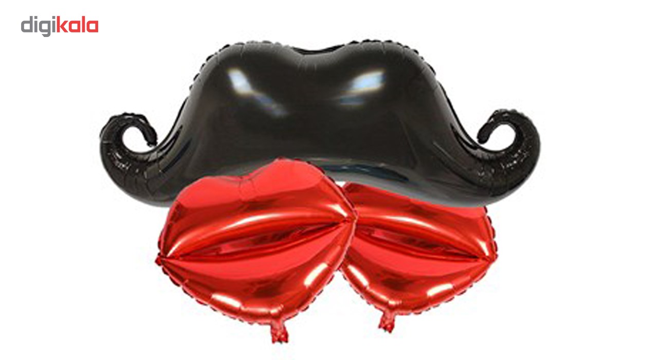 بادکنک لب و سیبیل بانیبو مدل Lip- Mustache مجموعه 3 عددی