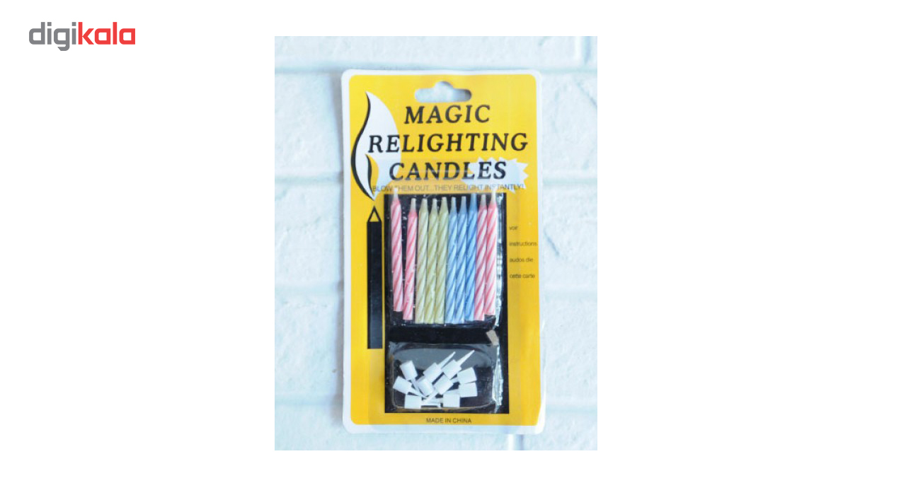 شمع مدل Magic بسته 10 عددی سایز 150