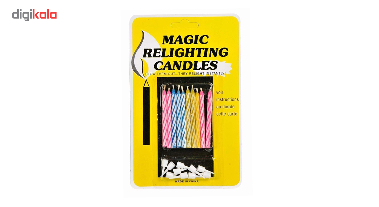 شمع مدل Magic بسته 10 عددی سایز 150