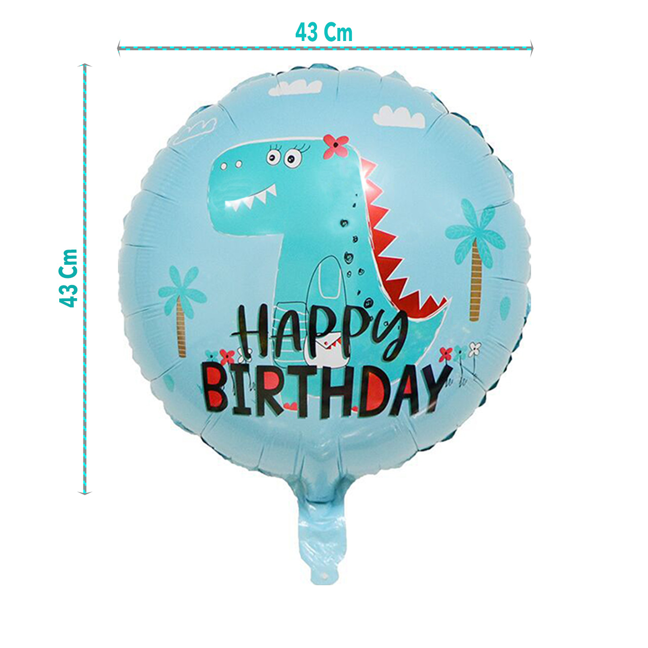 بادکنک فویلی لاکی بالونز مدل happy birthday طرح دایناسور