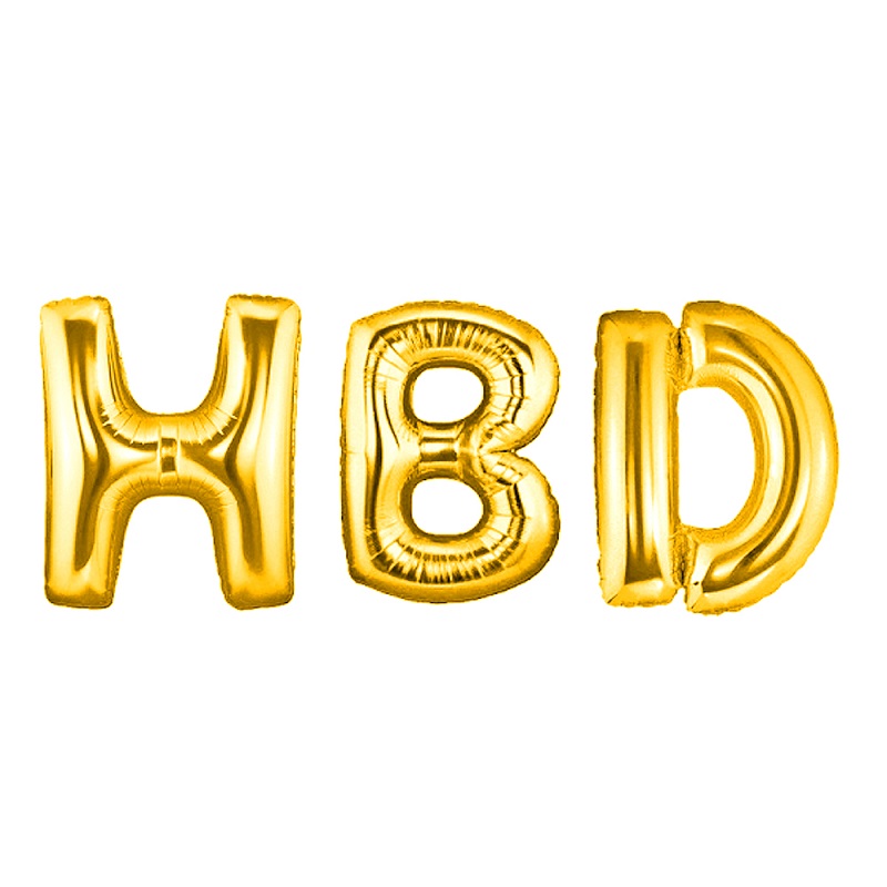 بادکنک فویلی مدل HBD مجموعه 3 عددی