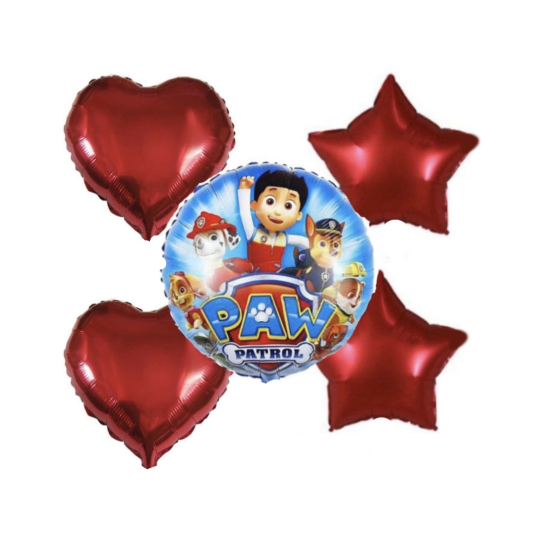 بادکنک فویلی پارتی لند تهران طرح سگ های نگهبان کد pawpatrol98 مجموعه 5 عددی