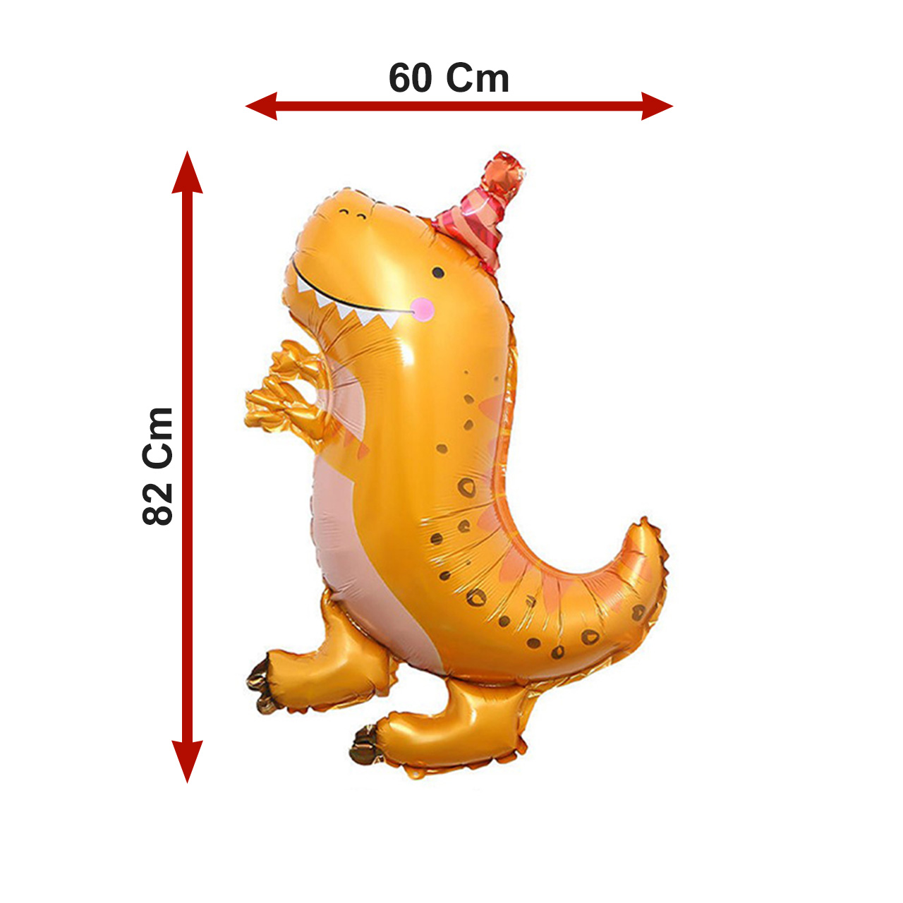 بادکنک فویلی لاکی بالونز طرح دایناسور کلاه دار و DINO مدل Happy Birthday کد 1228 مجموعه 2 عددی