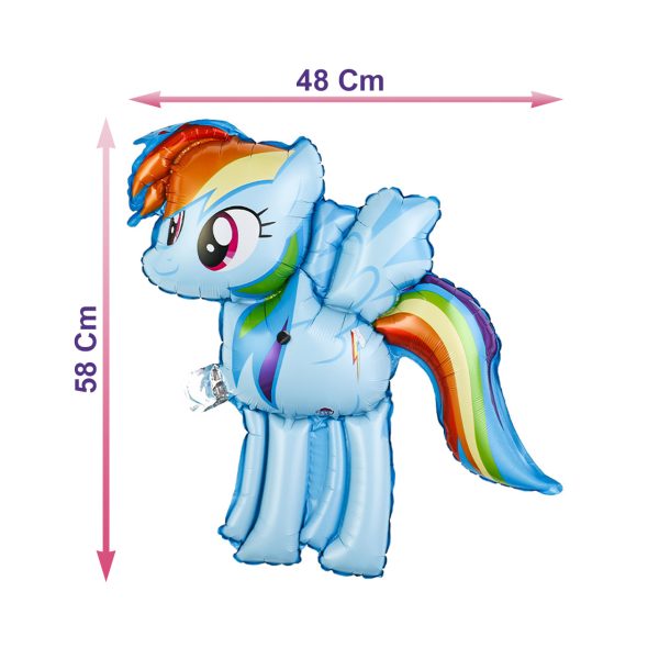 بادکنک فویلی لاکی بالونز پونی مدل رينبو دش کد 1076
