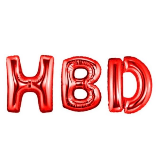 بادکنک فویلی پارتی لند تهران مدل HBD کد HAPPYBIRTHDAY014 مجموعه سه عددی