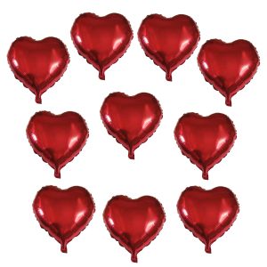 بادکنک فویلی طرح Heart کد 203 بسته 10 عددی