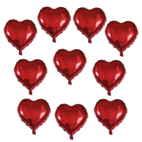 بادکنک فویلی طرح Heart کد 203 بسته 10 عددی