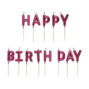 شمع تولد طرح Happy Birthday مدل s044