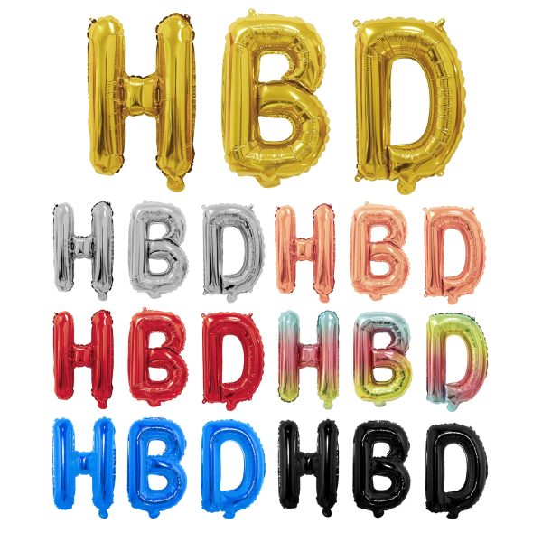 بادکنک فویلی طرح 32 اینچ HBD کد DB32