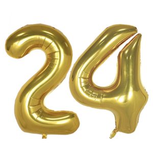 بادکنک فویلی پارتی لند تهران طرح عدد بیست و چهار کد twenty four24 بسته 2 عددی
