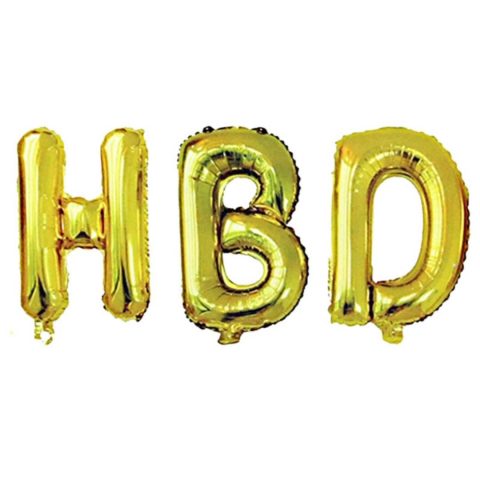 بادکنک فویلی پارتی لند تهران مدل HBD کد 4107 مجموعه 3 عددی