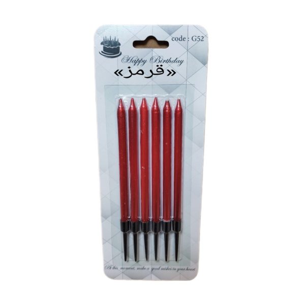 شمع تولد مدل مدادی کد G47 بسته 6 عددی