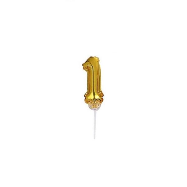 بادکنک فویلی مدل عدد روی کیک شماره 1 کد NH-1