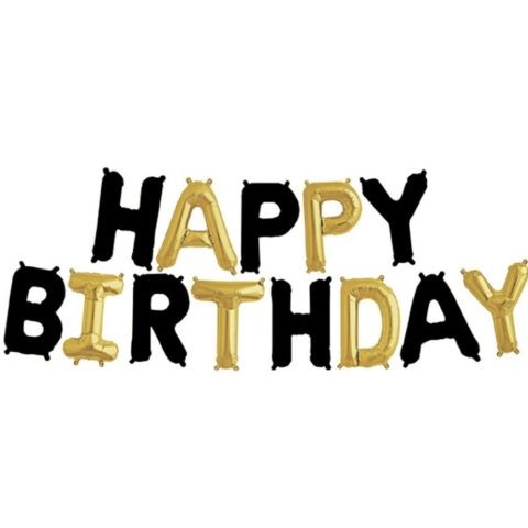 بادکنک فویلی مدل Happy Birthday کد‌ 004 مجموعه 13 عددی