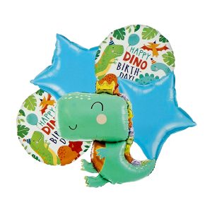 بادکنک فویلی مدل دایناسور کد Dinosaur5pcsB4 مجموعه 5 عددی