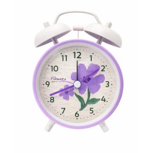 ساعت رومیزی عقربه‌ای مدل Violet Bloom کد KP-268