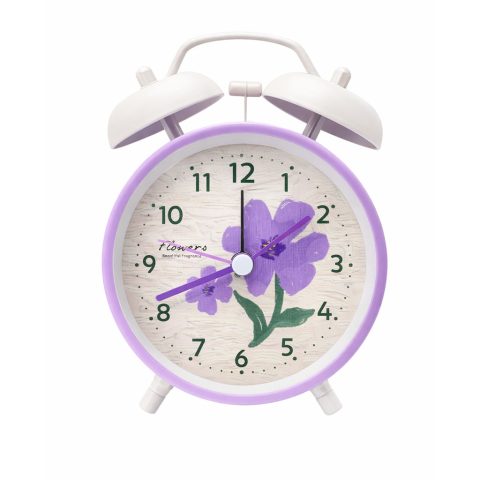 ساعت رومیزی عقربه‌ای مدل Violet Bloom کد KP-268