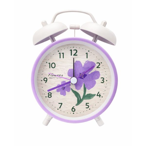 ساعت رومیزی عقربهای مدل Violet Bloom کد KP-268