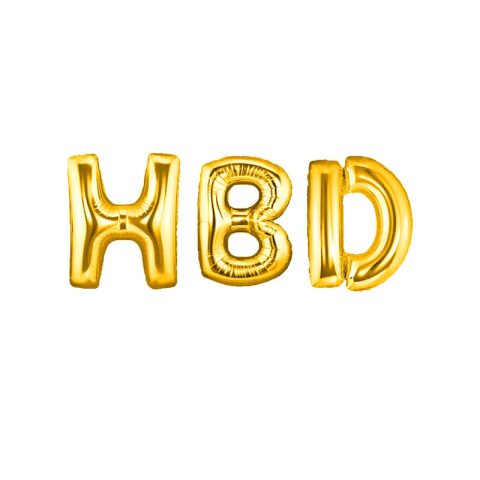 بادکنک فویلی سورتک مدل HBD کد ST0563 بسته 3 عددی