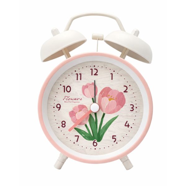 ساعت رومیزی عقربه‌ای مدل Blush Flower کد KP-243