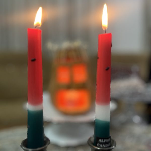 شمع قلمی آلفا مدل یلدا بسته 4 عددی