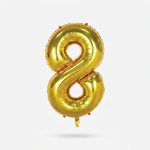 بادکنک فویلی طرح عدد 8