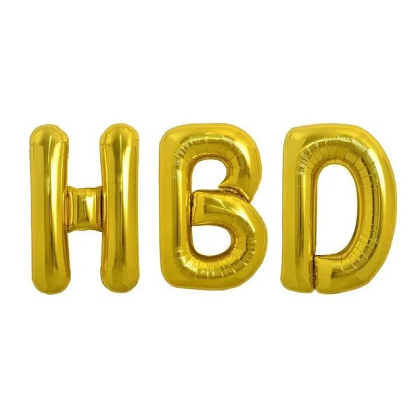 بادکنک فویلی طرح 32 اینچ HBD کد DB32