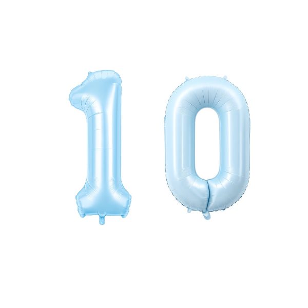بادکنک فویلی مدل عدد 10 پاستلی KP-pn10 بسته 2 عددی
