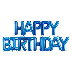 بادکنک فویلی سورتک مدل Happy BirthDay پلاس کد STF1005 بسته 13 عددی