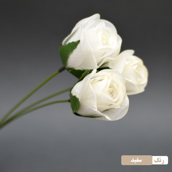 شاخه گل رز مصنوعی بسته 3 عددی ارتفاع 30 سانتیمتر وزن سبک 40 گرم مناسب تزئینات و دکوراسیون داخلی