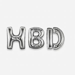 بادکنک فویلی طرح تولد مبارک مدل HBD مجموعه 3 عددی